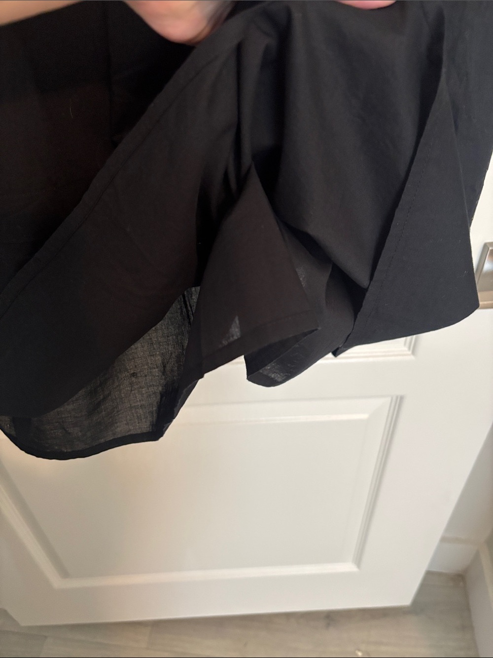 Old Navy Black Mini Dress with Scoop Neck and Puff Sleeves - Picture 6 of 9